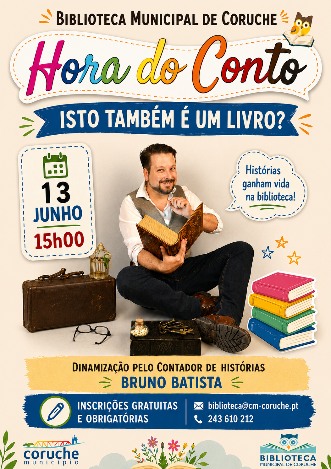 Hora do Conto " Isto também é um livro?", por Bruno Batista